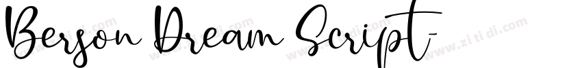 Berson Dream Script字体转换